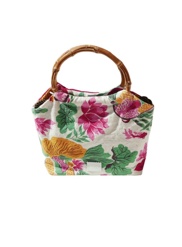 Floral print oriental handbag