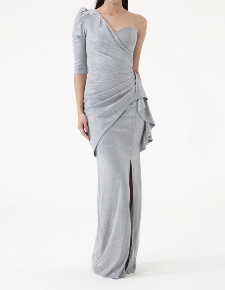 Vestido tipo corsé con drapeado en la cintura. Vestido tipo corsé con drapeado en la cintura.