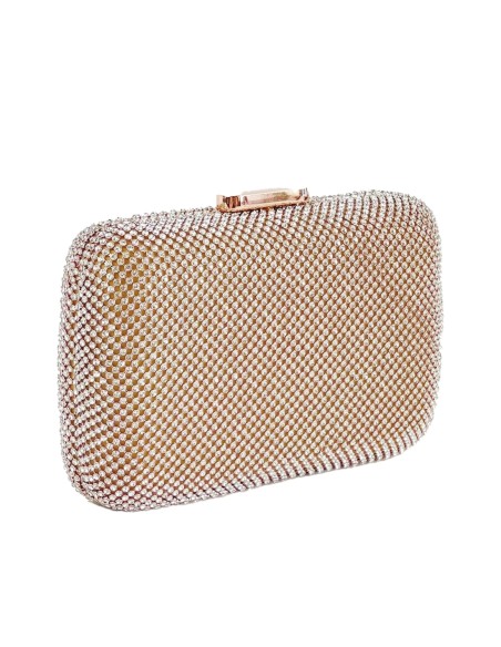 Clutch bag made with white crystals