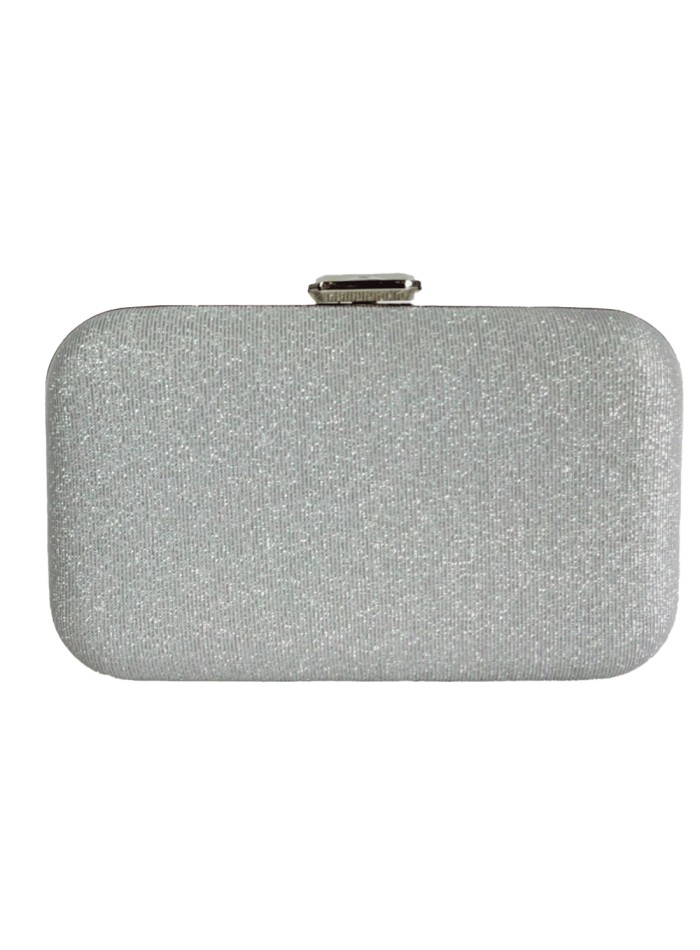 Evening clutch bag with shiny fabric for guests