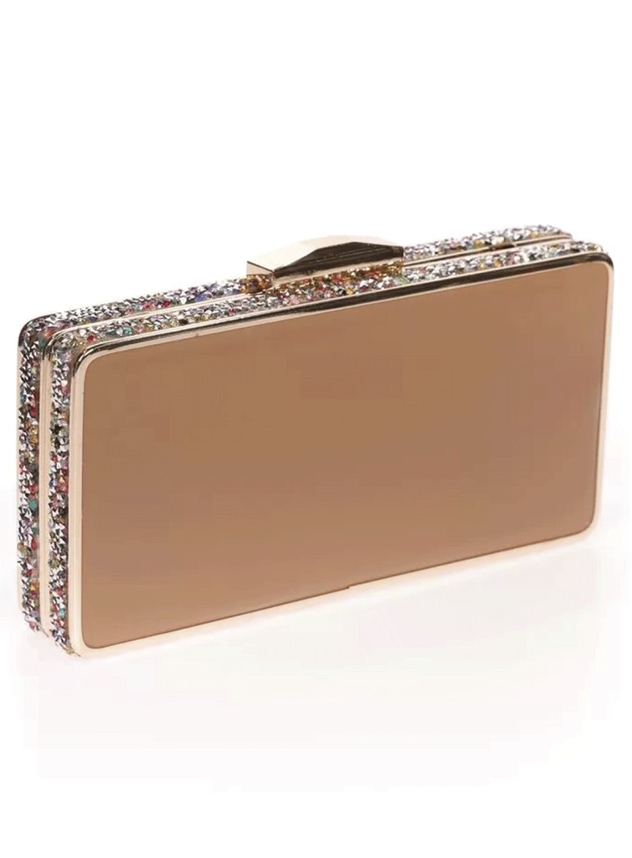 Bolso de fiesta con pedrería lateral - rectangular