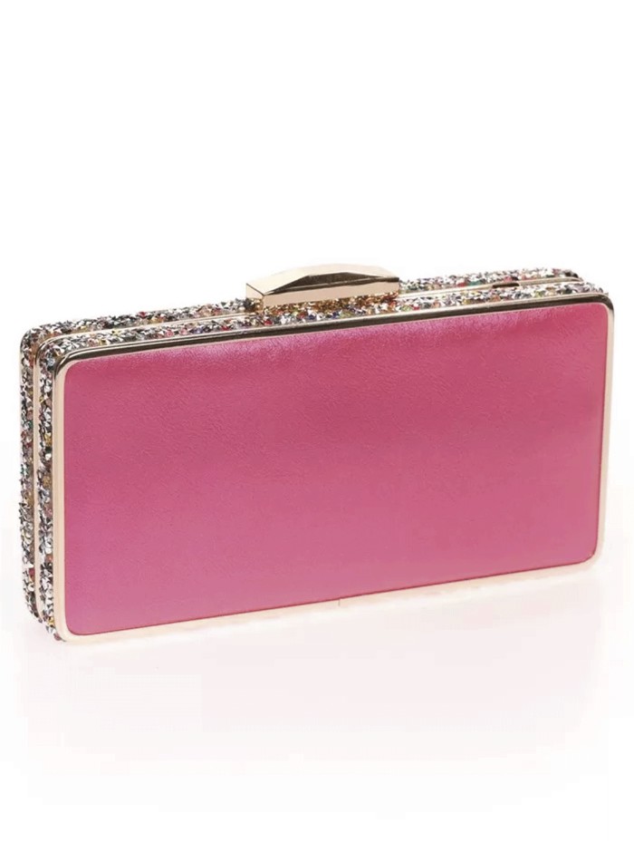 Bolso de fiesta con pedrería lateral - rectangular