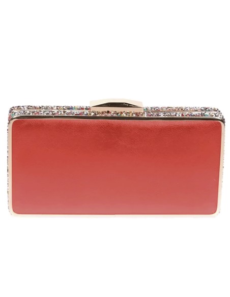 Bolso de fiesta con pedrería lateral - rectangular