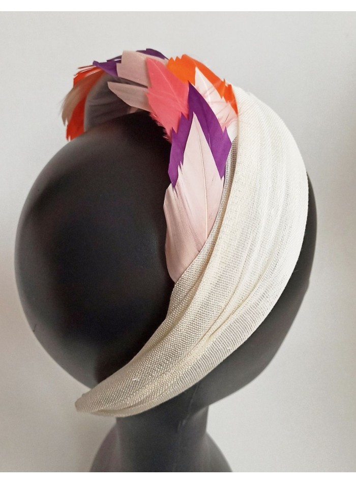 Silk headband for brides and guests.