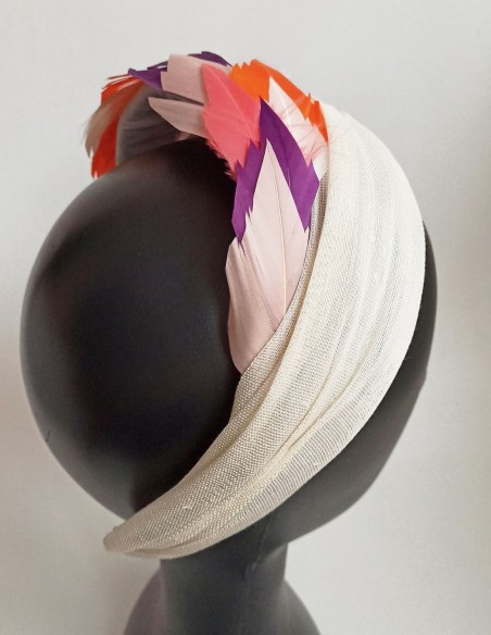 Diadema para novias e invitadas de seda. Diadema para novias e invitadas de seda.