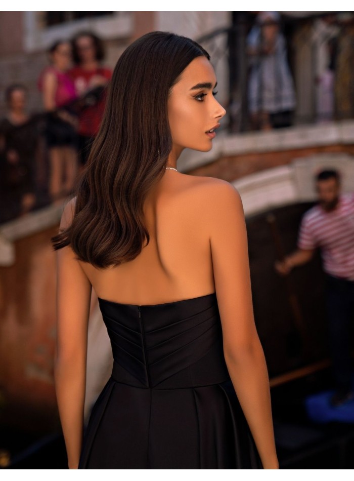 Long strapless party dress