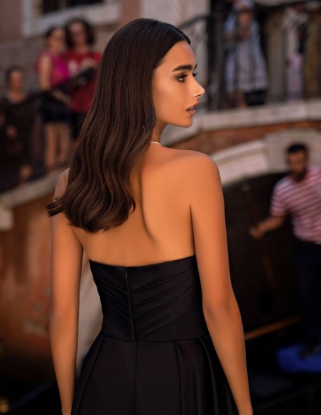 Long strapless party dress