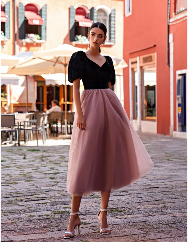 Pink tulle outlet skirt midi