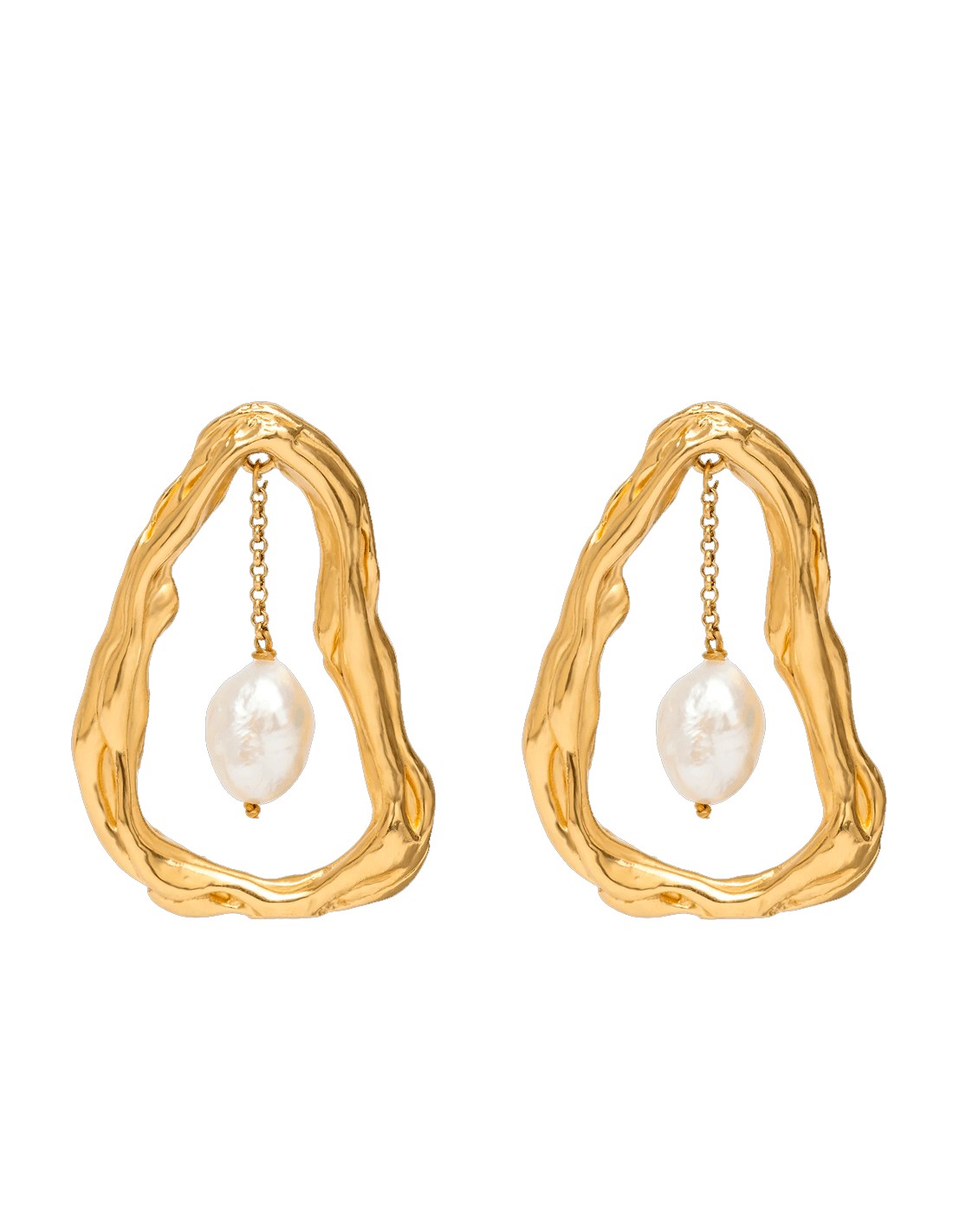 Yves Saint Laurent - Vintage gold nest pearl earrings - 4element