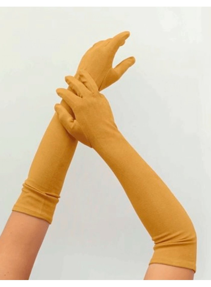 Long suede gloves for guests