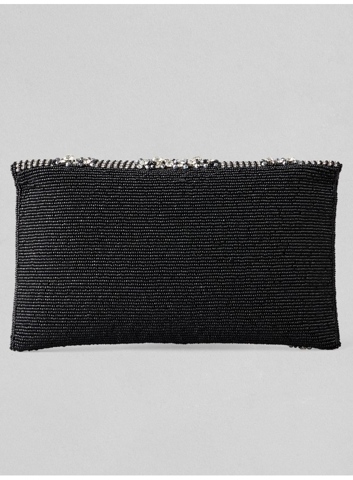 Sac de fête noir avec cristaux blancs