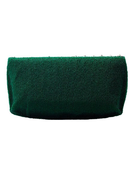 Sac de fête vert émeraude en strass