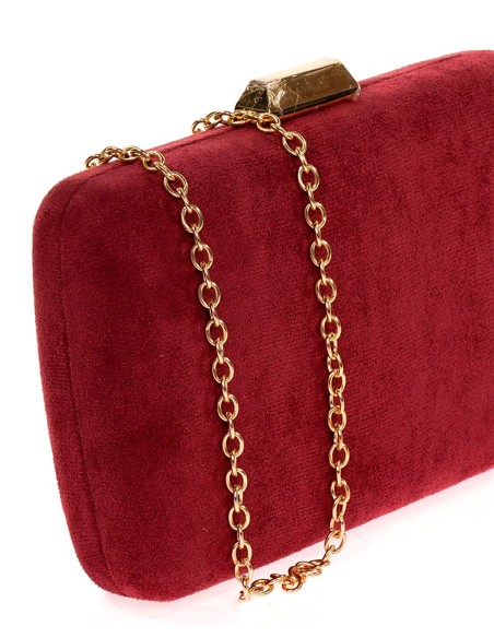 Basic suede evening clutch bag