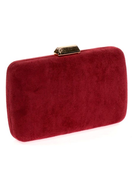 Basic suede evening clutch bag