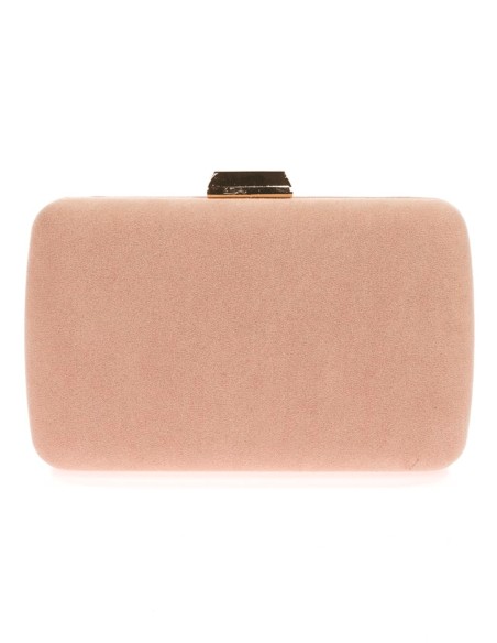 Basic suede evening clutch bag