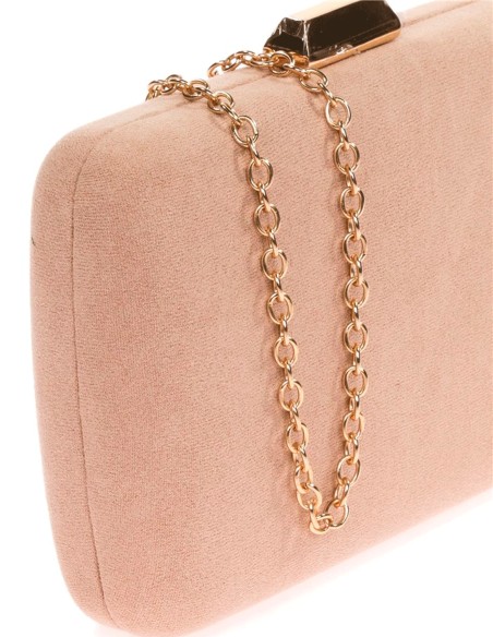 Basic suede evening clutch bag