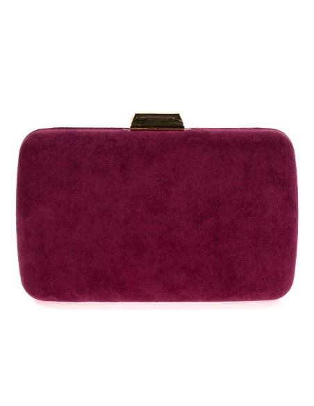 Basic suede evening clutch bag