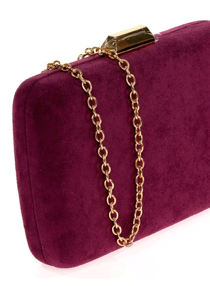 Burgundy suede clutch bag best sale