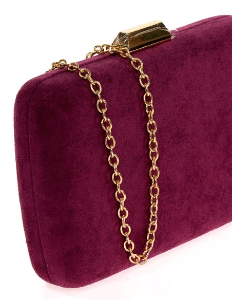 Basic suede evening clutch bag