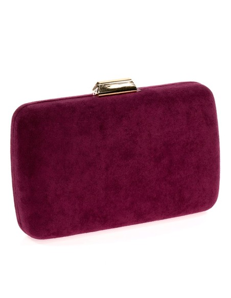 Basic suede evening clutch bag
