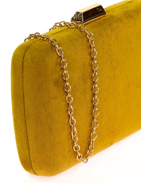 Basic suede evening clutch bag