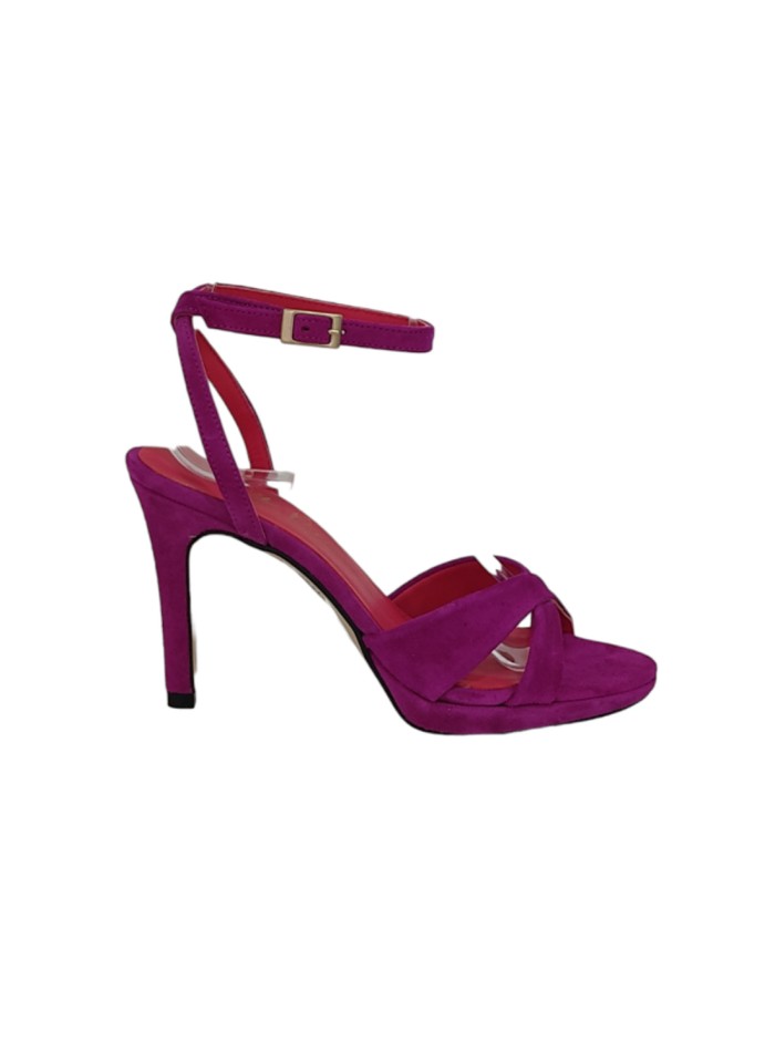 Suede party sandal with double straps