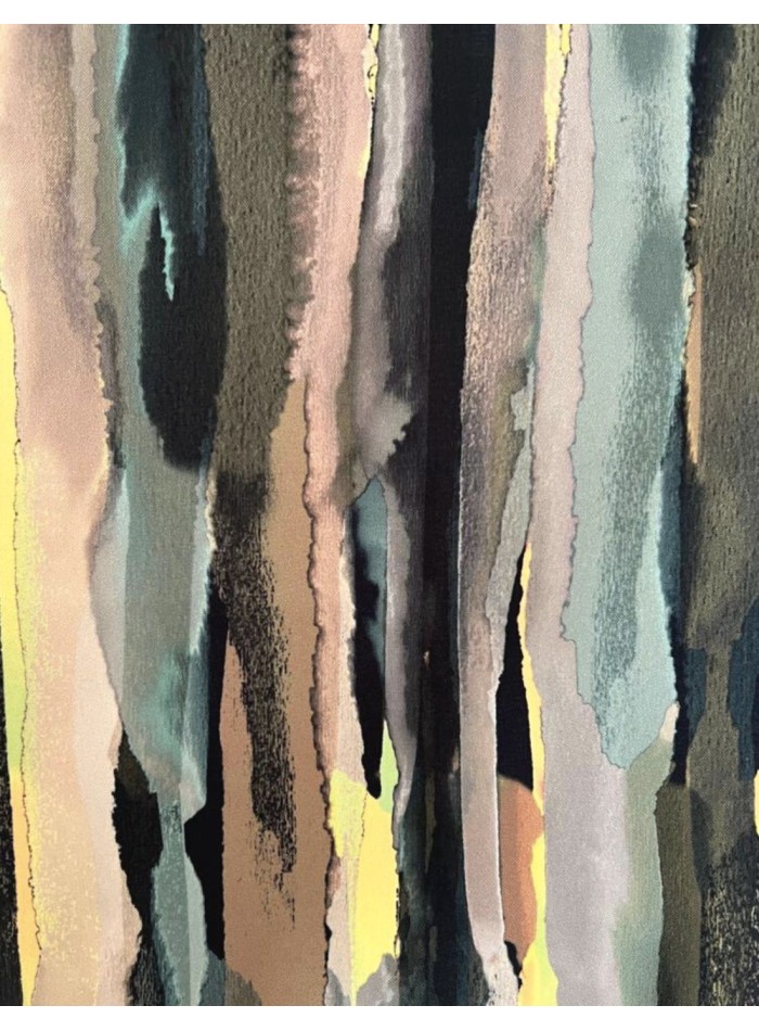 Robe de cocktail croisée à imprimé aquarelle