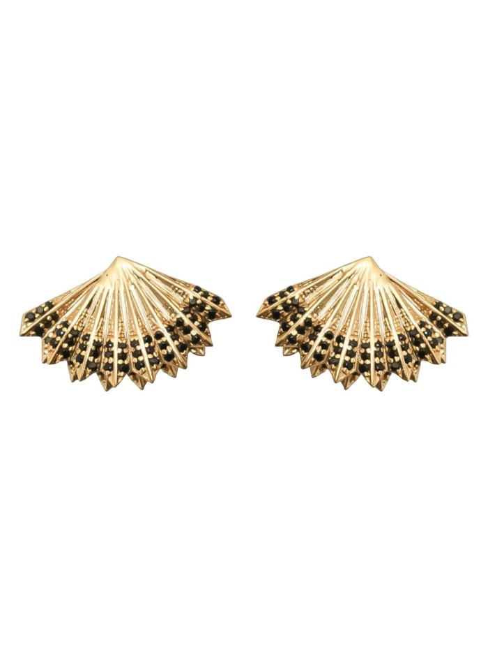 Fan shaped party earrings