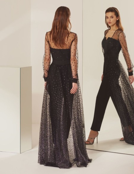 Conjunto dos piezas mono largo palabra de honor y chaqueta larga