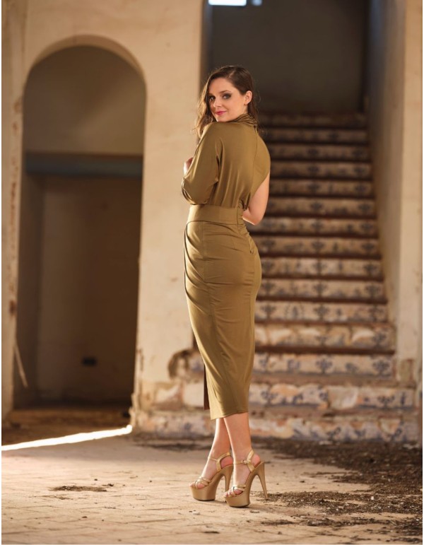 Midi party dress for autumn events. 2