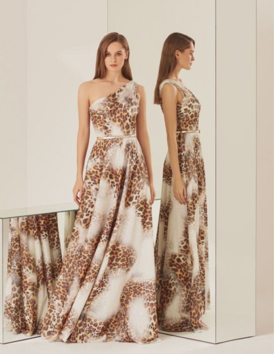 French Novelty: Tony Bowls Le Gala 115548 Leopard Print Prom Gown