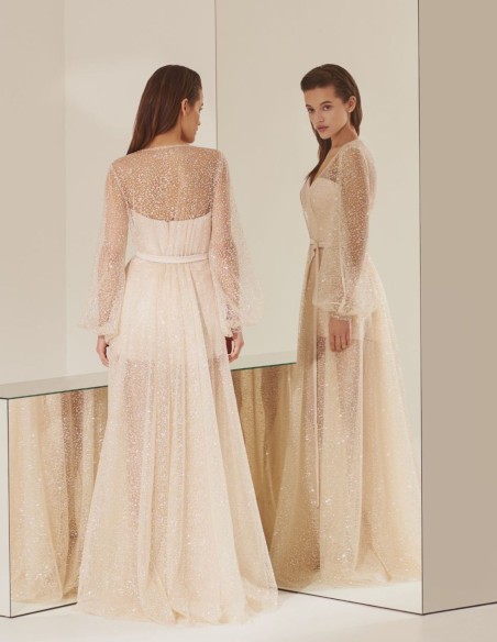 Combinaison courte et Veste longue à paillettes