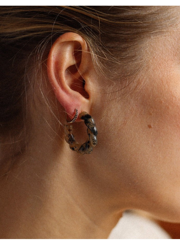 Acetate spiral earrings