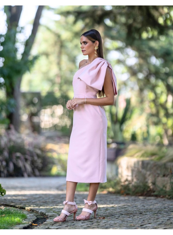 Pale pink clearance midi dress