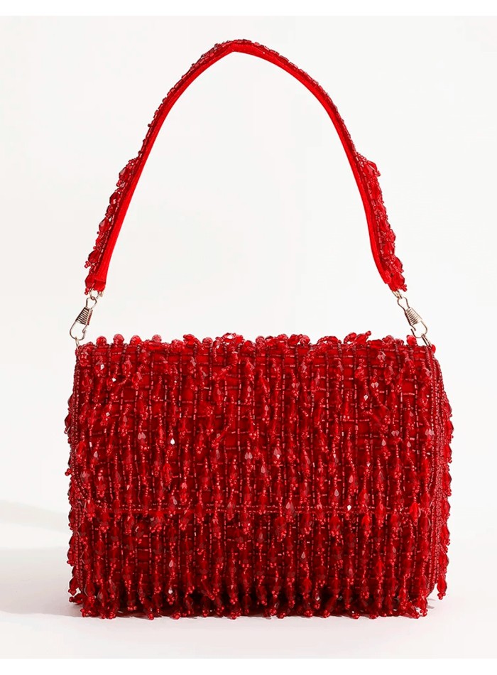 Bolso de fiesta de pedrería con cristales y...