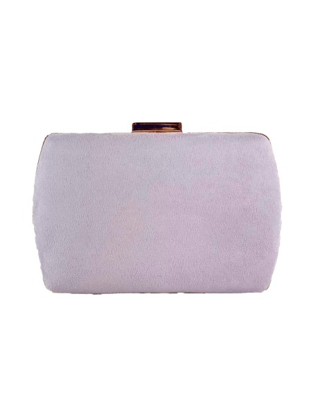 Bolso de Fiesta de antelina con bordes dorados