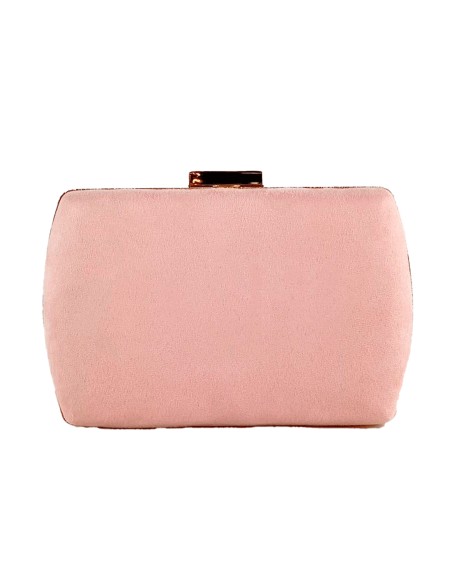 Bolso de Fiesta de antelina con bordes dorados
