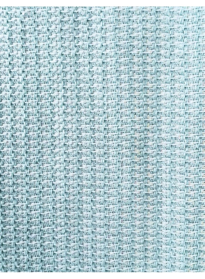 Short blue party dress with print.