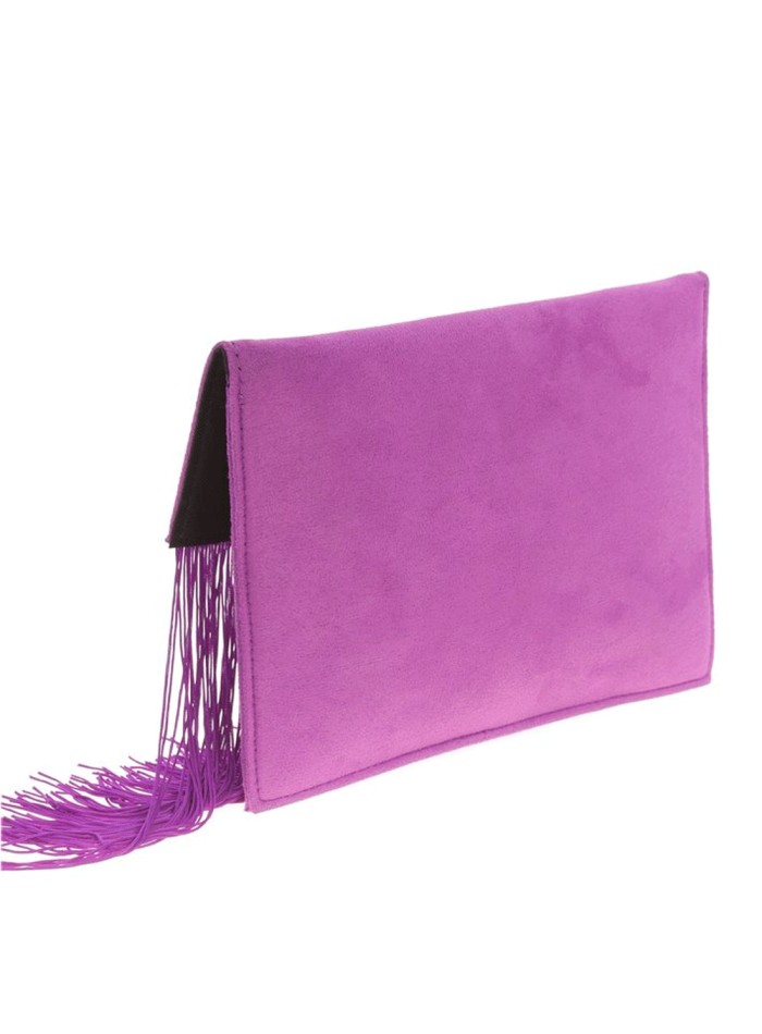 Cartera de mano de antelina con flecos