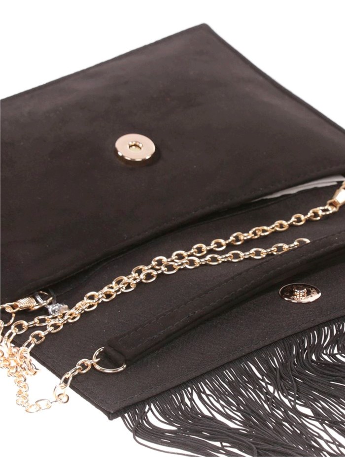 Cartera de mano de antelina con flecos