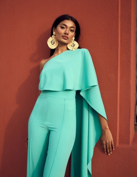 Sky blue asymmetric party top. Sky blue asymmetric party top.