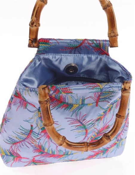 Bolso satinado bordado