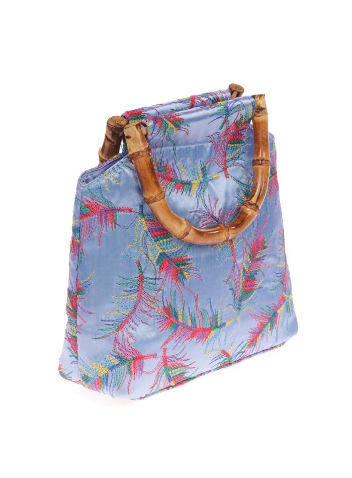 Bolso satinado bordado