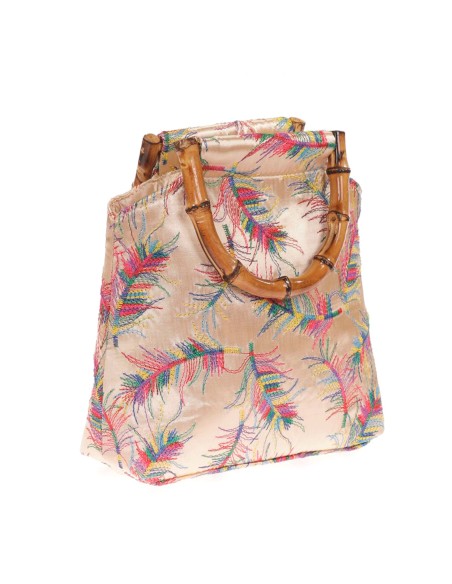 Sac brodé en satin