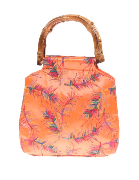 Sac brodé en satin