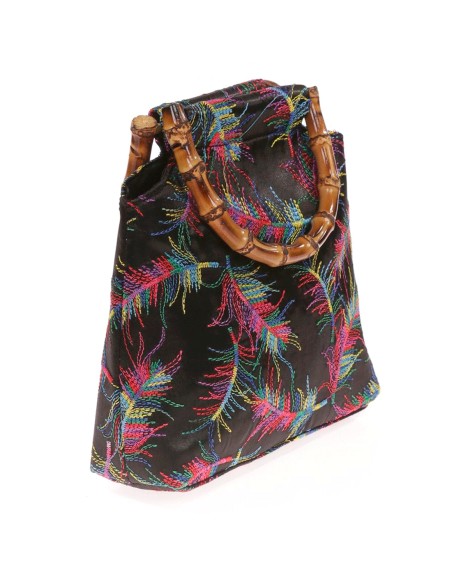 Sac brodé en satin