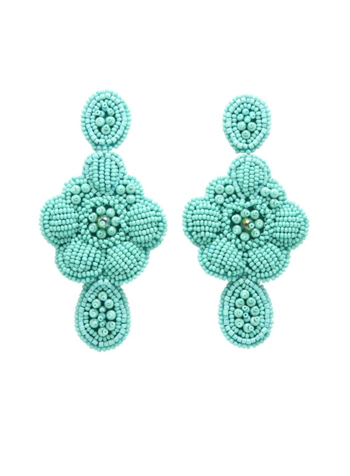 Boucle d'oreilles Maxi party brodée de cristaux