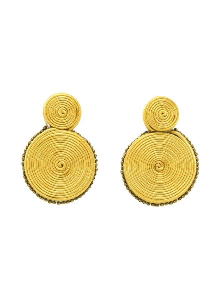 Boucle d'oreilles miniature avec cordon en forme de spirale