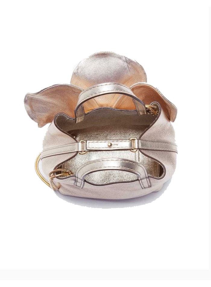 Faux leather 3D flower handbag for guests