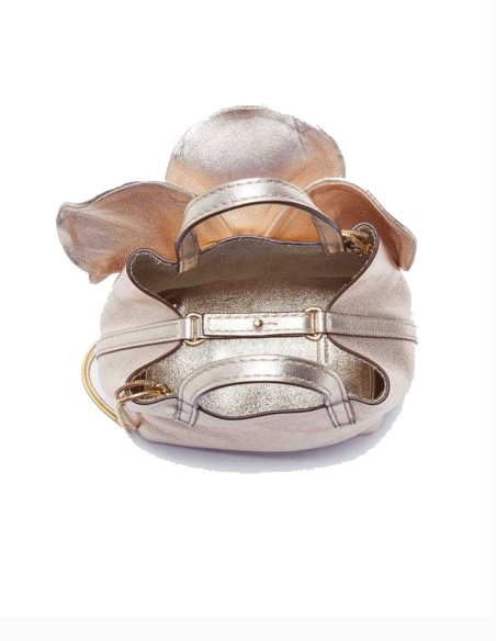 Faux leather 3D flower handbag for guests